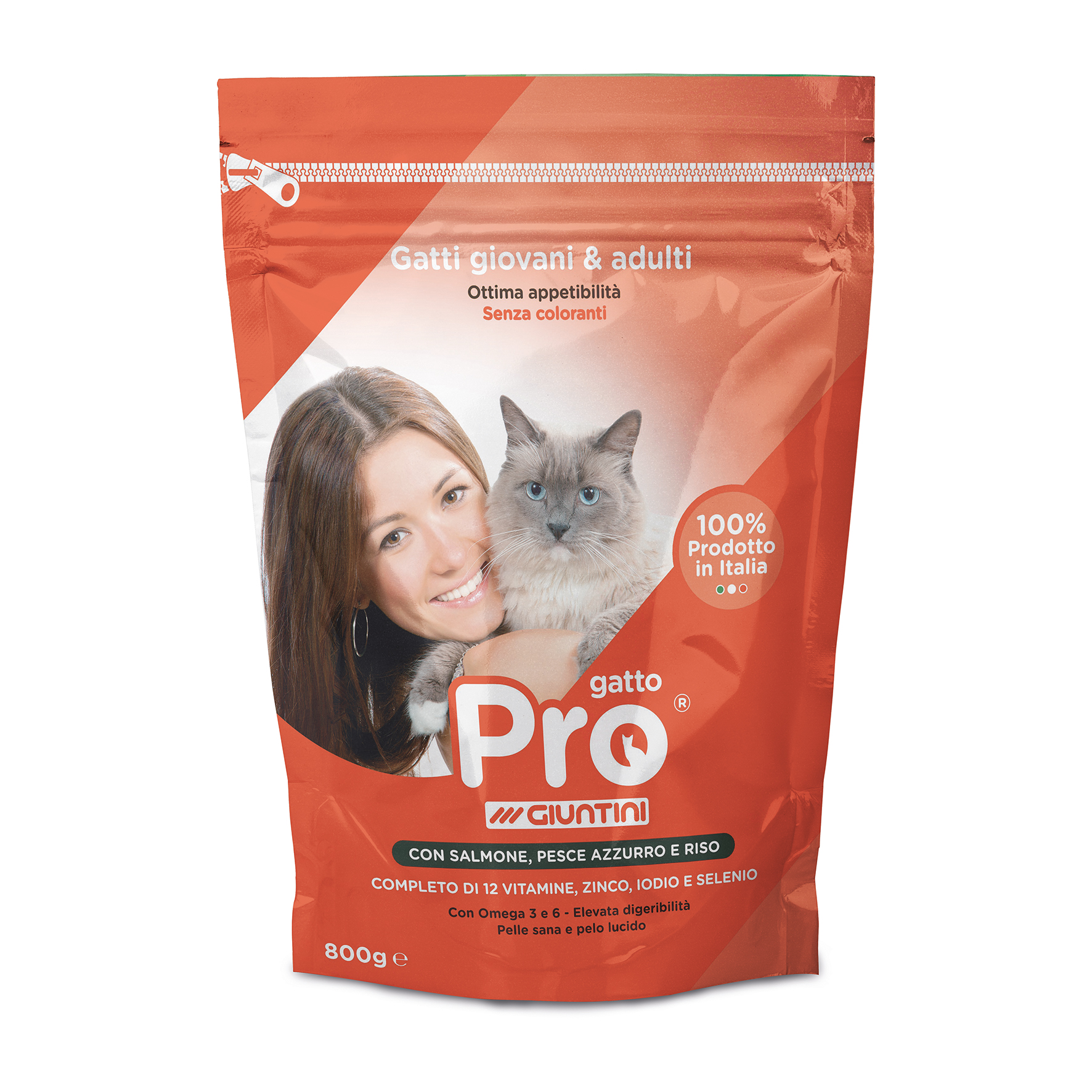 Pro Gatto con salmone, pesce azzurro riso (8pz x 800gr)